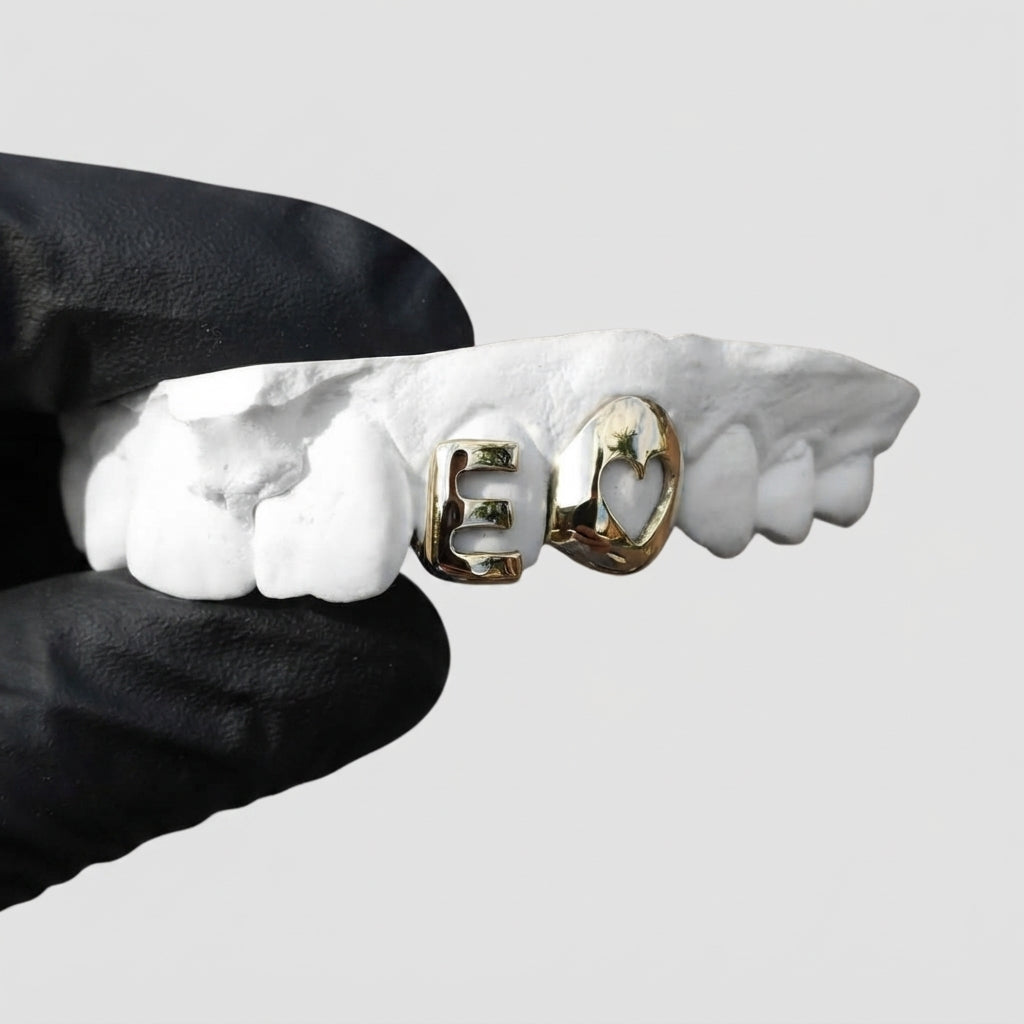 Letter and heart grillz